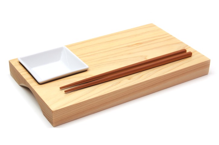 Sushi-Brett Zen aus Hinoki-Holz