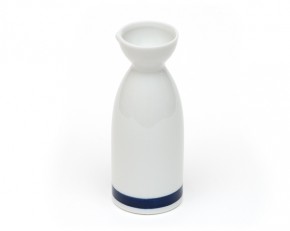 Sake Set in weiß und blau mit fünf Tassen