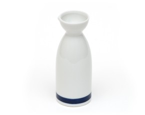 Sake Set in weiß und blau mit fünf Tassen