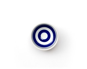Sake Set in weiß und blau mit fünf Tassen