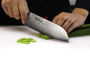 Santoku Nickel-Damastmesser »Suisin« 170 mm