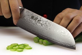 Santoku Nickel-Damastmesser »Suisin« 170 mm