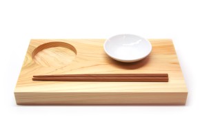 Sushi-Brett Maru aus Hinoki-Holz