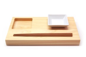 Sushi-Brett Zen aus Hinoki-Holz